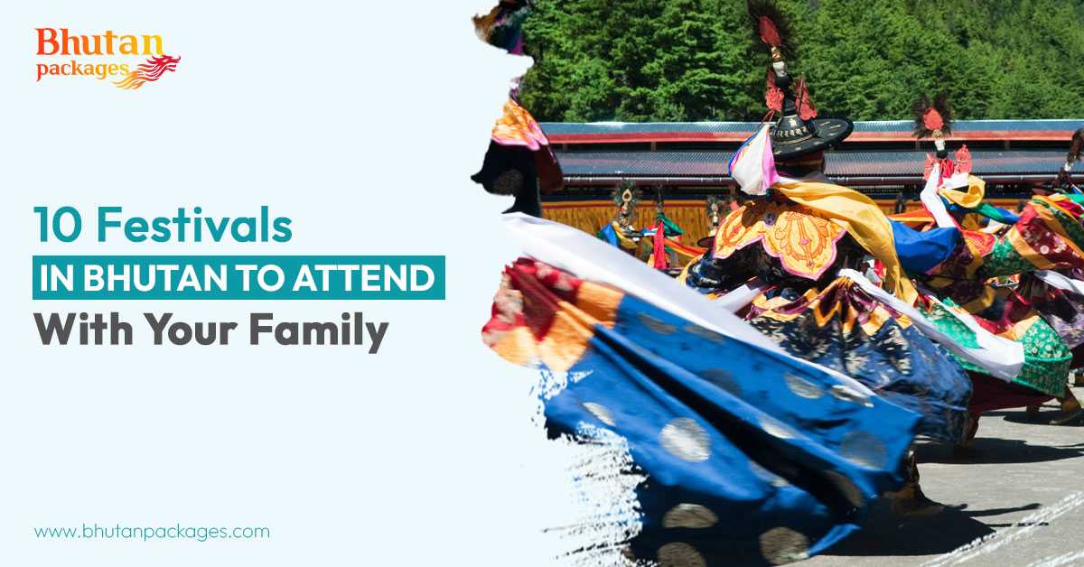 Family enjoying a festival in Bhutan with Bhutan Packages